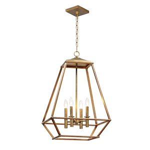 Woodland-Four Light Pendant-18.75 Inches wide by 28 inches high
