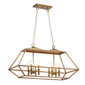 Woodland-Eight Light Linear Pendant-17.25 Inches wide by 21.25 inches high - 819519