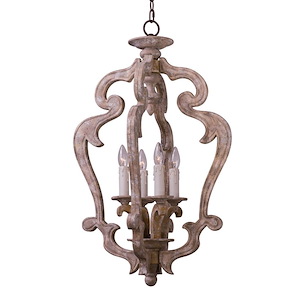 Olde World-Four Light Chandelier-19.5 Inches wide by 32 inches high - 514021