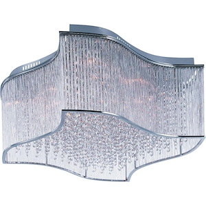 Swizzle-Twenty Light Flush Mount in Crystal style-19.75 Inches wide by 9.5 inches high