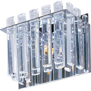 Facets-One Light Wall Sconce in Crystal style-7.5 Inches wide by 5 inches high