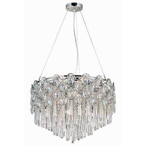 Jewel-Twenty Light Pendant in Crystal style-22 Inches wide by 14 inches high