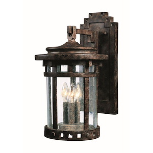 Santa Barbara VX - Three Light Outdoor Wall Mount made with Vivex Material for Coastal Environments - 168617