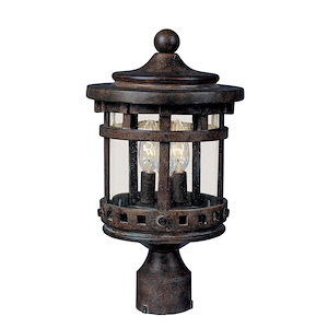 Santa Barbara VX-Three Light Outdoor Pole Mount in made with Vivex Material for Coastal Environments