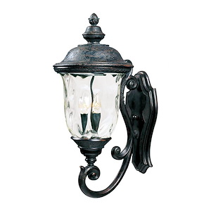 Carriage House VX-Three Light Outdoor Wall Mount in Early American style made with Vivex Material for Coastal Environments