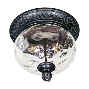 Carriage House VX-Two Light Outdoor Flush Mount in Early American style made with Vivex Material for Coastal Environments