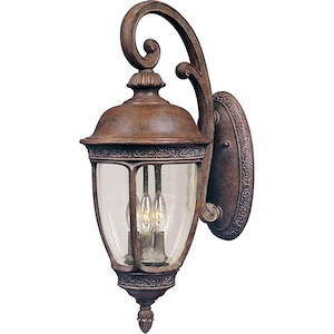 Knob Hill VX-Three Light Outdoor Wall Mount in European style made with Vivex Material for Coastal Environments - 168696