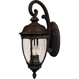 Knob Hill VX - Three Light Outdoor Wall Mount made with Vivex Material for Coastal Environments - 168695