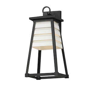 Shutters - 1 Light Outdoor Wall Mount-18 Inches Tall and 8.5 Inches Wide