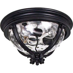 Camden VX-3 Light Outdoor Flush Mount in Early American style made with Vivex Material for Coastal Environments