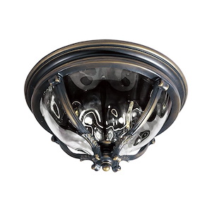 Camden VX-3 Light Outdoor Flush Mount in Early American style made with Vivex Material for Coastal Environments