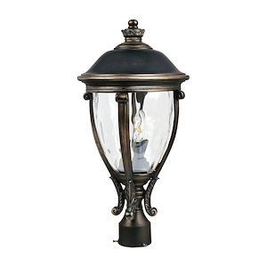 Camden VX-Three Light Outdoor Pole/Post Mount in Early American style made with Vivex Material for Coastal Environments