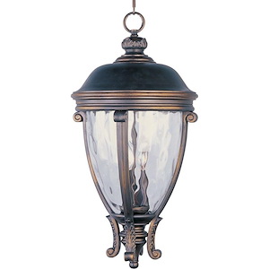 Camden VX-3 Light Outdoor Hanging Lantern in Early American style made with Vivex Material for Coastal Environments