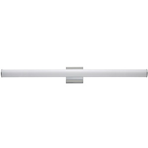 Rail-LED Bath Vanity Light with Tubular White Diffusers-4.75 inches high
