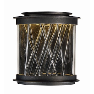 Bedazzle-Outdoor Wall Lantern Aluminim/Steel-10.5 Inches wide by 10.75 inches high - 514097