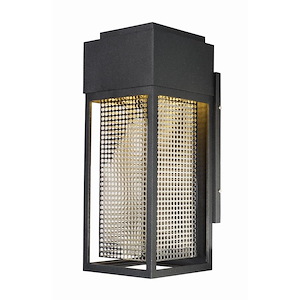 Townhouse-Outdoor Wall Lantern Aluminum/Stainless Steel-7 Inches wide by 16.5 inches high - 1213804