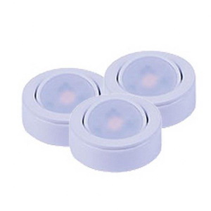 CounterMax MX-LD-AC-12W 3000K 3 LED Under Cabinet Disc Light-2.75 Inches wide by 2.75 Inches Length - 605209