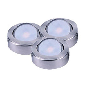 CounterMax MX-LD-AC-12W 2700K 3 LED Under Cabinet Disc Light-2.75 Inches wide by 2.75 Inches Length