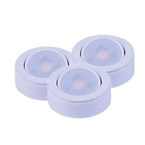 CounterMax MX-LD-AC-12W 2700K 3 LED Under Cabinet Disc Light-2.75 Inches wide by 2.75 Inches Length - 605208