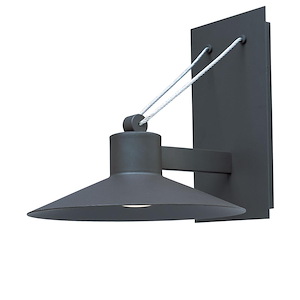 Civic-Outdoor Wall Lantern Metal/Glass-9.75 Inches wide by 10.25 inches high