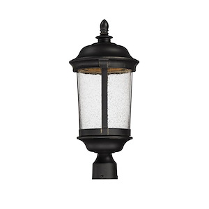 Dover-12W 1 LED Outdoor Post Lantern-9.25 Inches wide by 21 inches high