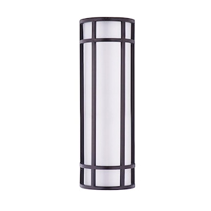 Moon Ray-Outdoor Wall Lantern Stainless Steel/Opal Acrylic-6 Inches wide by 18 inches high