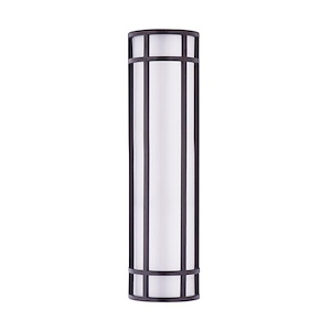 Moon Ray-Outdoor Wall Lantern Stainless Steel/Opal Acrylic-6 Inches wide by 24 inches high