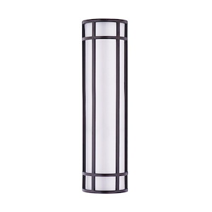 Moon Ray-Outdoor Wall Lantern Stainless Steel/Opal Acrylic-6 Inches wide by 24 inches high