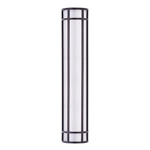 Moon Ray 30 Inch Outdoor Wall Lantern Stainless Steel/Opal Acrylic Approved for Wet Locations