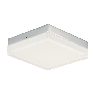 Illuminaire II-15W 1 LED Square Flush Mount-6.25 Inches wide by 1.75 inches high