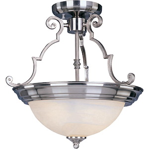 Essentials-2 Light Semi-Flush Mount in  style-14.75 Inches wide by 14 inches high - 53983