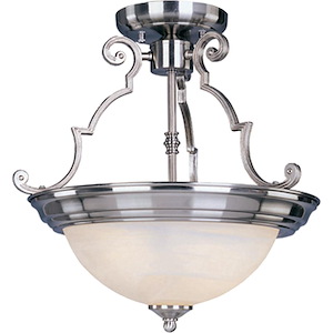 Essentials-3 Light Semi-Flush Mount in  style-17 Inches wide by 14 inches high