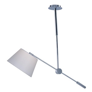 Hotel-Pendant 1 Light White Wafer Fabric-11.75 Inches wide by 33 inches high - 549675