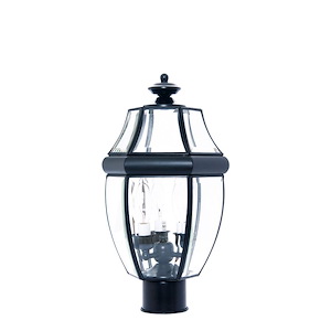 South Park- 9.5 Inch 3 Light Outdoor Pole/Post Mount in Early American style - 1027597
