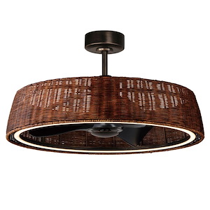 Tulum - 35W 1 LED Fandelight-19.75 Inches Tall and 35.75 Inches Wide