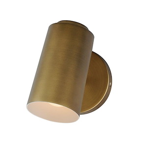 Spot Light - 9W 1 LED Cylinder Outdoor Wall Mount-6.5 Inches Tall and 3.75 Inches Wide - 1265883