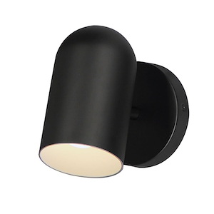 Spot Light - 9W 1 LED Dome Outdoor Wall Mount-6.5 Inches Tall and 3.75 Inches Wide