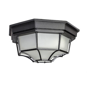 Crown Hill-9W 1 LED Outdoor Flush Mount-11.5 Inches wide by 4.75 inches high
