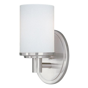 Cylinder 1 Light Modern Bath Vanity Approved for Damp Locations