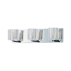 Groove-3 Light Bath Vanity-20.5 Inches wide by 4.75 inches high