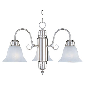Basics-Three Light Chandelier in  style-21 Inches wide by 14 inches high