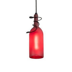 Tuscan Vineyard - 1 Light Wine Bottle Mini Pendant-15 Inches Tall and 5 Inches Wide - 1348729