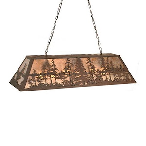 Tall Pines - 6 Light Oblong Pendant-22 Inches Tall and 17 Inches Wide - 1348860
