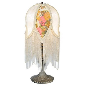 Fabric and Fringe - 15 Inch One Light Victorian Tulip Accent Lamp