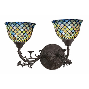 Tiffany Fishscale - 21 Inch Two Light Wall Sconce - 830354