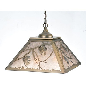 Whispering Pines - 2 Light Square Pendant-15.5 Inches Tall and 22 Inches Wide - 1348944