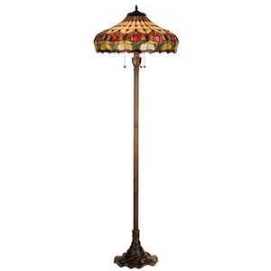 Colonial Tulip - 3 Light Floor Lamp