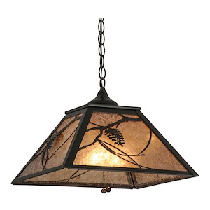 Whispering Pines - 2 Light Square Pendant-15 Inches Tall and 22 Inches Wide - 1349051