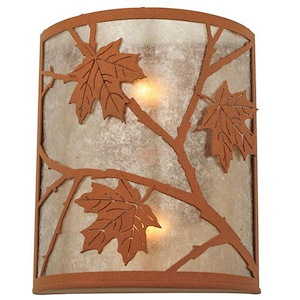 Maple Leaf - 2 Light Wall Sconce-12 Inches Tall and 4.5 Inches Wide - 1349057