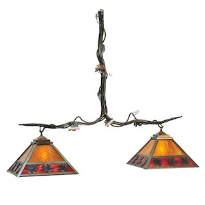 Maple Leaf - 2 Light Island Pendant-58 Inches Tall and 13.5 Inches Wide - 1349084